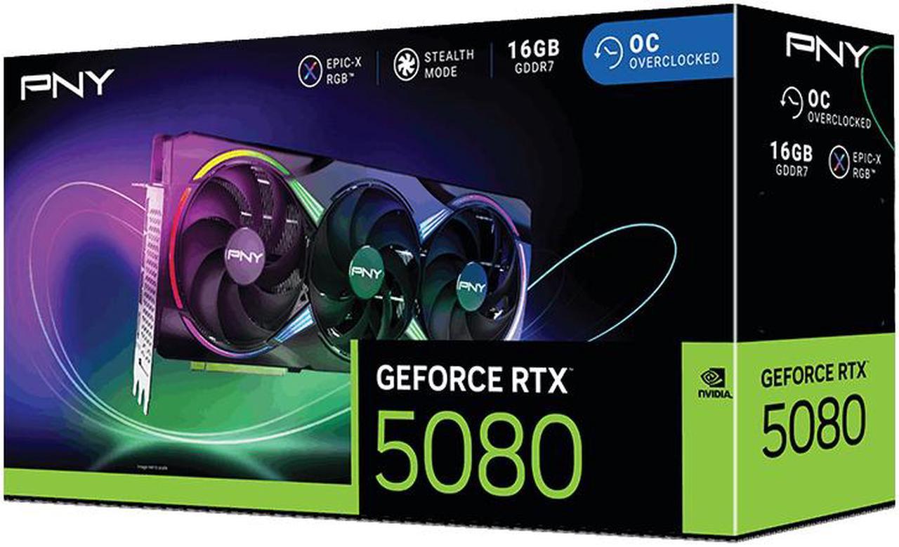 PNY RTX 5080 ARGB Triple Fan OC (VCG508016TFXXPB1-O)